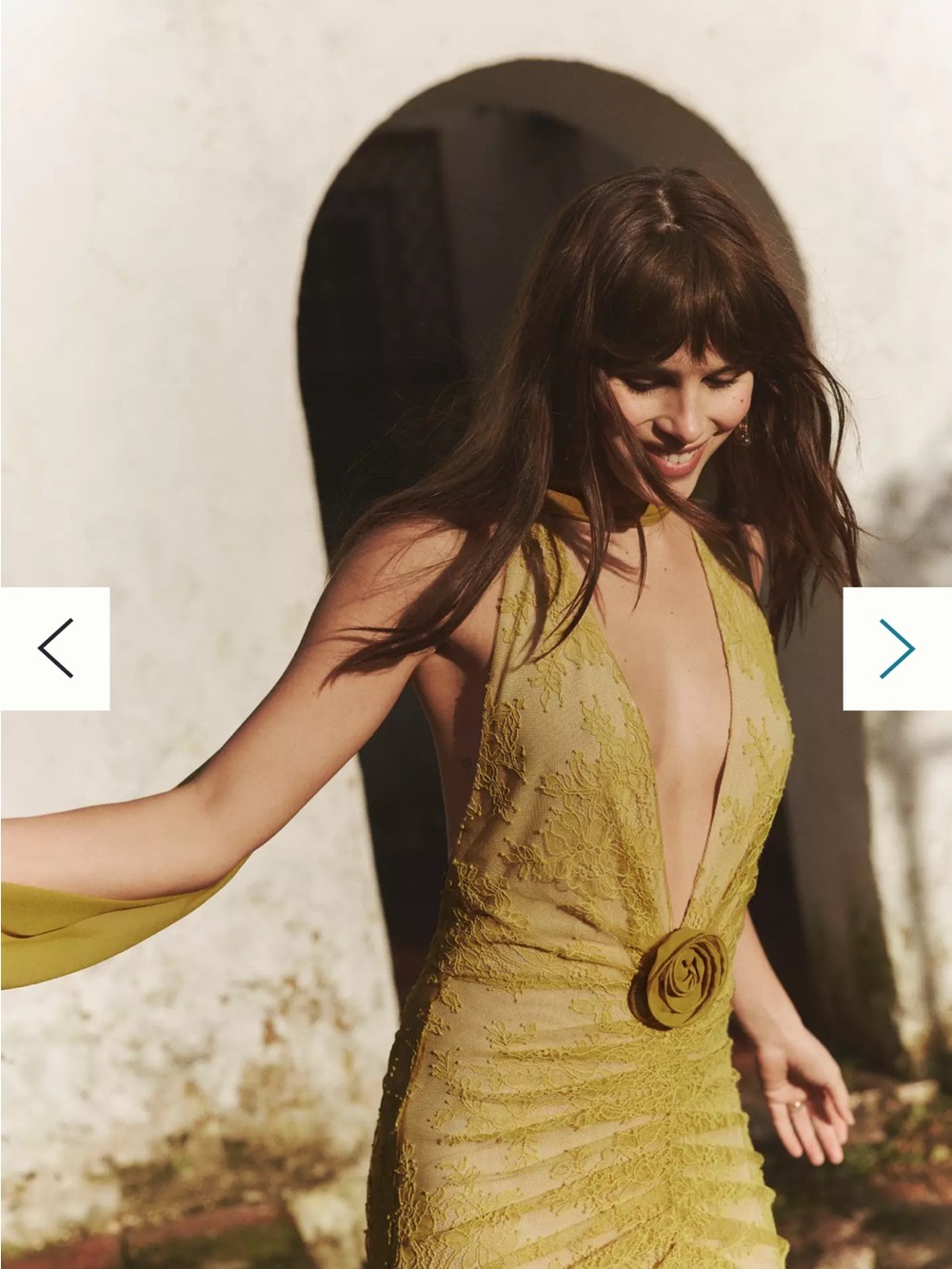 DE LA VALI Amora backless dress yellow size 0 - Picture 6 of 14